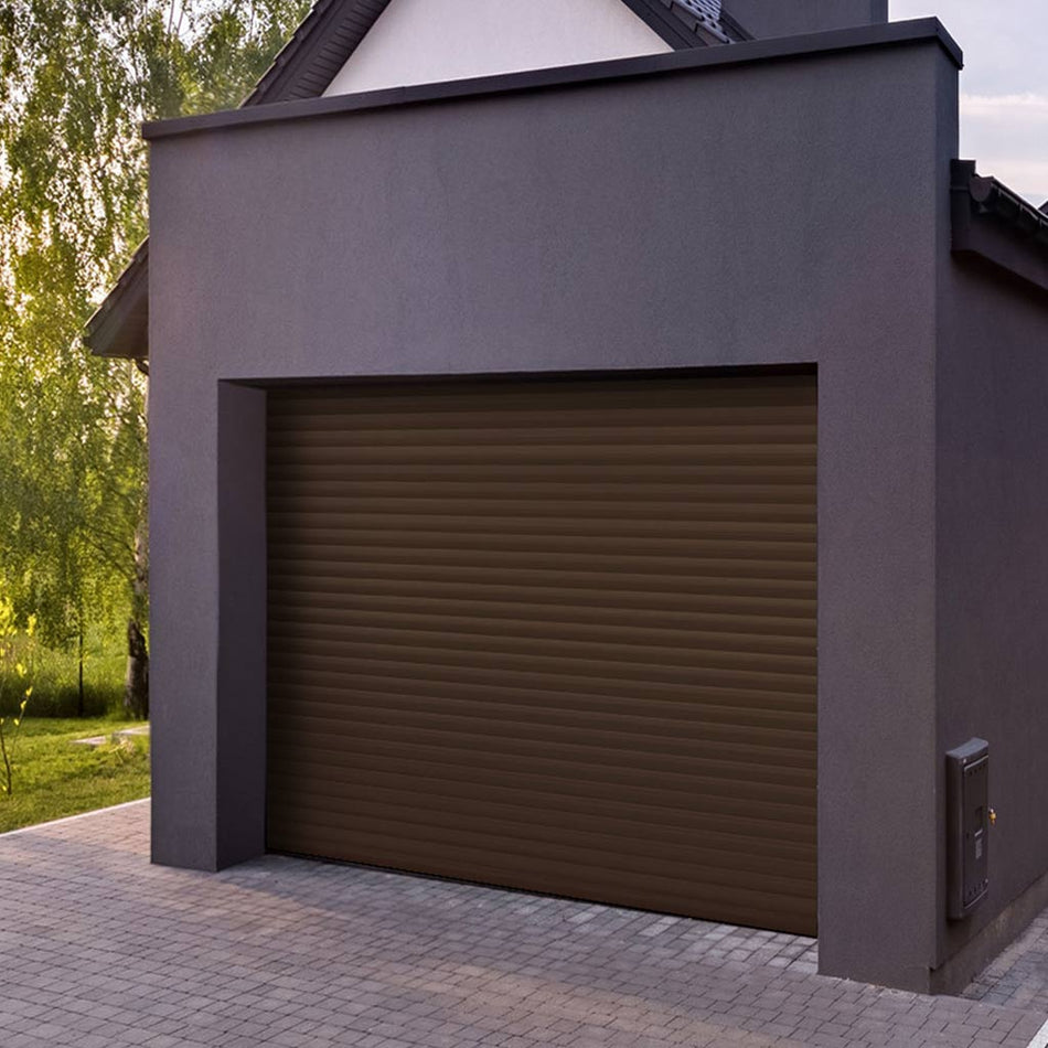 Gliderol Electric Insulated Roller Garage Door from 1900 to 5320mm Wide - Brown