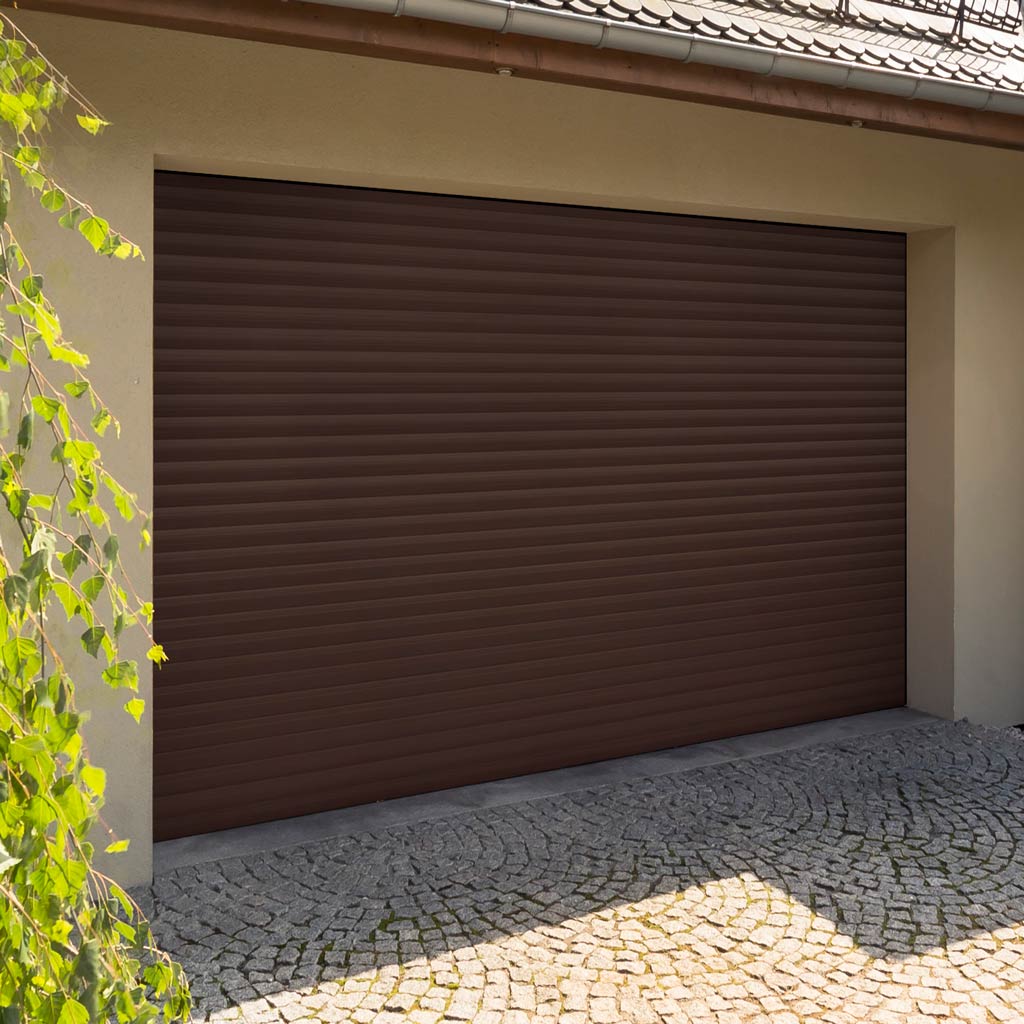 Gliderol Electric Insulated Roller Garage Door from 2452 to 2910mm Wide - Brown