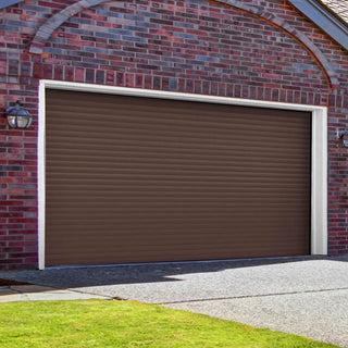 Image: Gliderol Electric Insulated Roller Garage Door from 3360 to 4290mm Wide - Brown