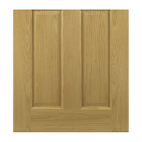 Bury Real American White Oak Crown Cut Veneer Door Pair - Clear Bevelled Glass - Prefinished
