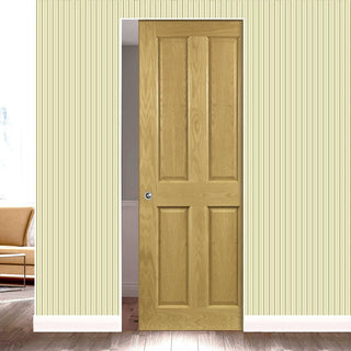 Image: Bury Oak Absolute Evokit Single Pocket Door - Prefinished