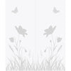 Double Glass Sliding Door - Solaris Tubular Stainless Steel Sliding Track & Butterfly 8mm Obscure Glass - Obscure Printed Design
