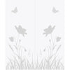 Butterfly 8mm Obscure Glass - Obscure Printed Design - Double Evokit Glass Pocket Door