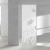 Butterfly 8mm Obscure Glass - Obscure Printed Design - Single Absolute Pocket Door