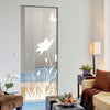 Butterfly 8mm Clear Glass - Obscure Printed Design - Single Absolute Pocket Door