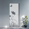 Butterfly 8mm Obscure Glass - Clear Printed Design - Single Absolute Pocket Door
