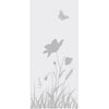 Single Glass Sliding Door - Solaris Tubular Stainless Steel Sliding Track & Butterfly 8mm Obscure Glass - Obscure Printed Design