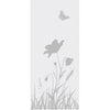 Single Glass Sliding Door - Butterfly 8mm Obscure Glass - Obscure Printed Design with Elegant Track