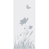 Single Glass Sliding Door - Butterfly 8mm Obscure Glass - Clear Printed Design with Elegant Track
