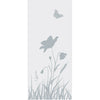 Butterfly 8mm Obscure Glass - Clear Printed Design - Single Absolute Pocket Door