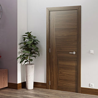 Image: Bespoke Contemporary Design Cadiz Prefinished Walnut Internal Door