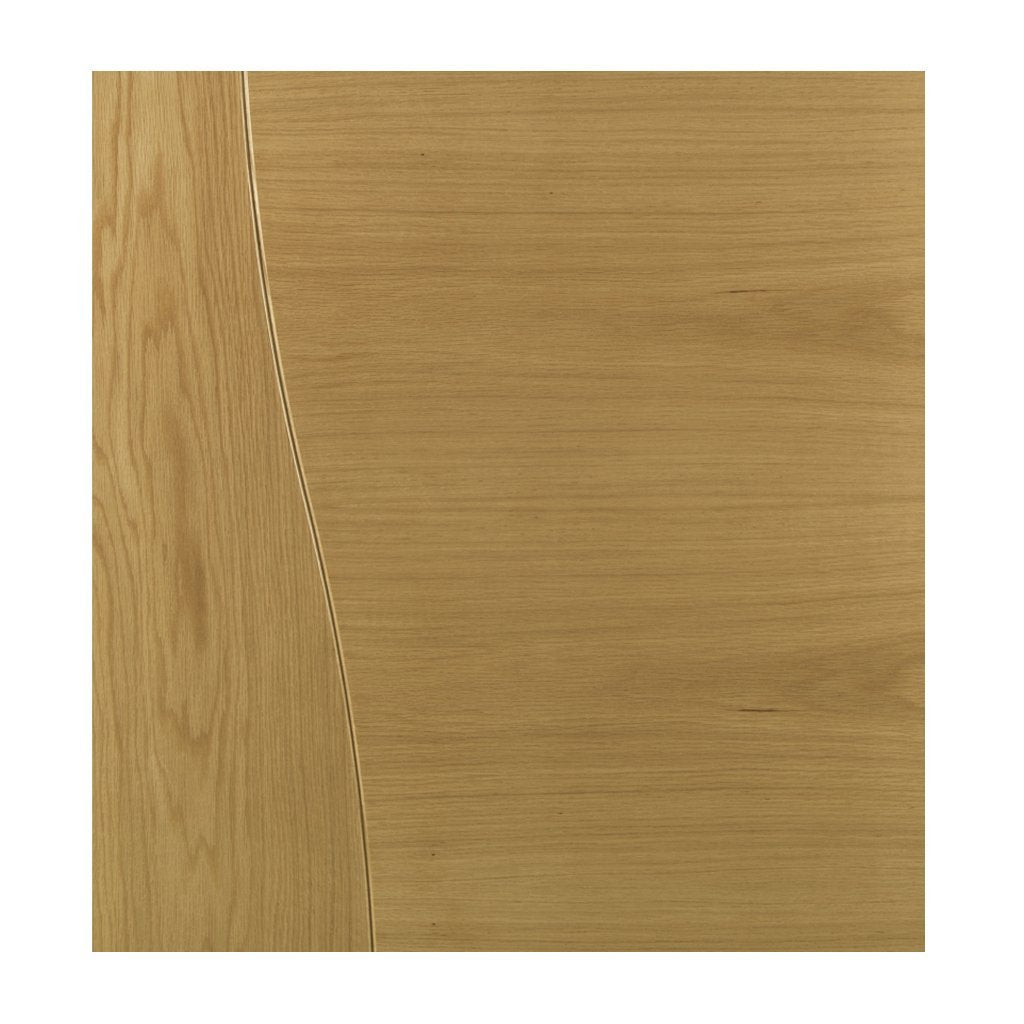Cadiz Real American White Oak Crown Cut Veneer Single Evokit Pocket Door Detail - Prefinished