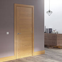 Cadiz Real American White Oak Crown Cut Veneer Door - Prefinished from Deanta UK