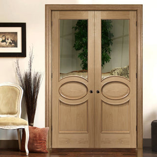 Image: Bespoke Calabria Oak Glazed Door Pair