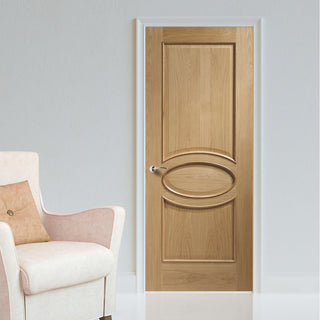 Image: Bespoke oak veneer interior door