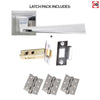 California Status Lever on Square Rose - Satin Chrome Handle Pack
