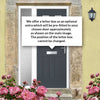 Premium Composite Front Door Set with One Side Screen - Camarque 2 Ice Edge Glass - Shown in Slate Grey