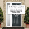 Premium Composite Front Door Set with One Side Screen - Camarque 4 Abstract Glass - Shown in Anthracite Grey