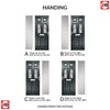 Premium Composite Front Door Set with One Side Screen - Camarque 4 Abstract Glass - Shown in Anthracite Grey