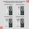 Premium Composite Front Door Set with One Side Screen - Camarque 4 Abstract Glass - Shown in Anthracite Grey