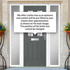 Premium Composite Front Door Set with Two Side Screens - Camarque 4 Barite Glass - Shown in Mouse Grey