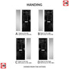 Premium Composite Front Door Set with One Side Screen - Camarque Solid - Shown in Black