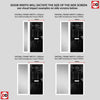 Premium Composite Front Door Set with One Side Screen - Camarque Solid - Shown in Black