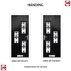 Cottage Style Cambridge 3 Composite Front Door Set with Hnd Palopo Black Glass - Shown in Black