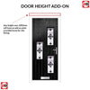 Cottage Style Cambridge 3 Composite Front Door Set with Hnd Palopo Black Glass - Shown in Black