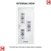 Cottage Style Cambridge 3 Composite Front Door Set with Hnd Palopo Black Glass - Shown in Black
