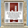 Cottage Style Cambridge 3 Composite Front Door Set with Double Side Screen - Hnd Kupang Red Glass - Shown in Red