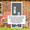 Cottage Style Cambridge 3 Composite Front Door Set with Hnd Roma Glass - Shown in Mouse Grey