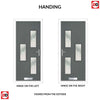 Cottage Style Cambridge 3 Composite Front Door Set with Hnd Roma Glass - Shown in Mouse Grey
