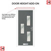 Cottage Style Cambridge 3 Composite Front Door Set with Hnd Roma Glass - Shown in Mouse Grey