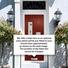 Cottage Style Cambridge 3 Composite Front Door Set with Hnd Kupang Red Glass - Shown in Red
