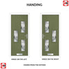 Cottage Style Cambridge 3 Composite Front Door Set with Hnd Prairie Glass - Shown in Reed Green