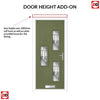 Cottage Style Cambridge 3 Composite Front Door Set with Hnd Prairie Glass - Shown in Reed Green