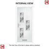 Cottage Style Cambridge 3 Composite Front Door Set with Hnd Prairie Glass - Shown in Reed Green