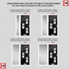 Cottage Style Cambridge 3 Composite Front Door Set with Single Side Screen - Hnd Palopo Black Glass - Shown in Black