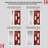Cottage Style Cambridge 3 Composite Front Door Set with Single Side Screen - Hnd Kupang Red Glass - Shown in Red