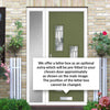 Cottage Style Cambridge 3 Composite Front Door Set with Single Side Screen - Hnd Prairie Glass - Shown in Reed Green