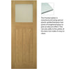Cambridge Period Oak Absolute Evokit Double Pocket Door Detail - Frosted Glass - Unfinished