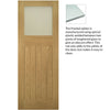 Bespoke Cambridge Period Oak Internal Door Pair - Frosted Glass - Unfinished