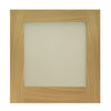 Cambridge Period Oak Veneer Staffetta Quad Telescopic Pocket Doors - Frosted Glass - Unfinished