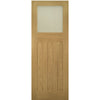 Cambridge Period Oak Double Evokit Pocket Door Detail - Frosted Glass - Unfinished