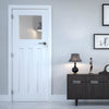 Bespoke Cambridge White Primed Period Internal Door - Clear Glass