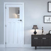 Cambridge White Primed Period Internal Door - Clear Glass