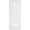 Bespoke Canterbury White Primed Internal Door Pair - Clear Bevelled Glass