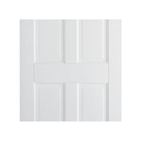 White Fire Door, Canterbury 4 Panel DSN Door - 1/2 Hour Rated - White Primed
