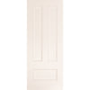 Double Sliding Door & Wall Track - Canterbury White Primed Panel Door